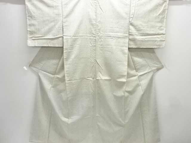 JAPANESE KIMONO / ANTIQUE KIMONO / SILK / HAND WOVEN TSUMUGI / ABSTRACT PATTERN